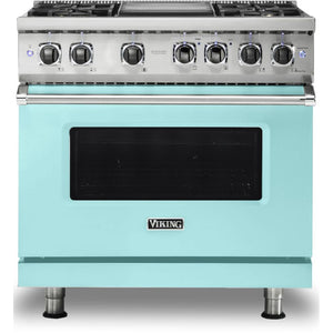 Viking 36-inch Freestanding Dual-Fuel Range with Vari-Speed Dual Flow™ Convection CVDR536-4GBWLP IMAGE 1