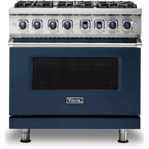 Viking 36-inch Freestanding Dual-Fuel Range with Elevation Burners™ CVDR7362-6BSB IMAGE 1