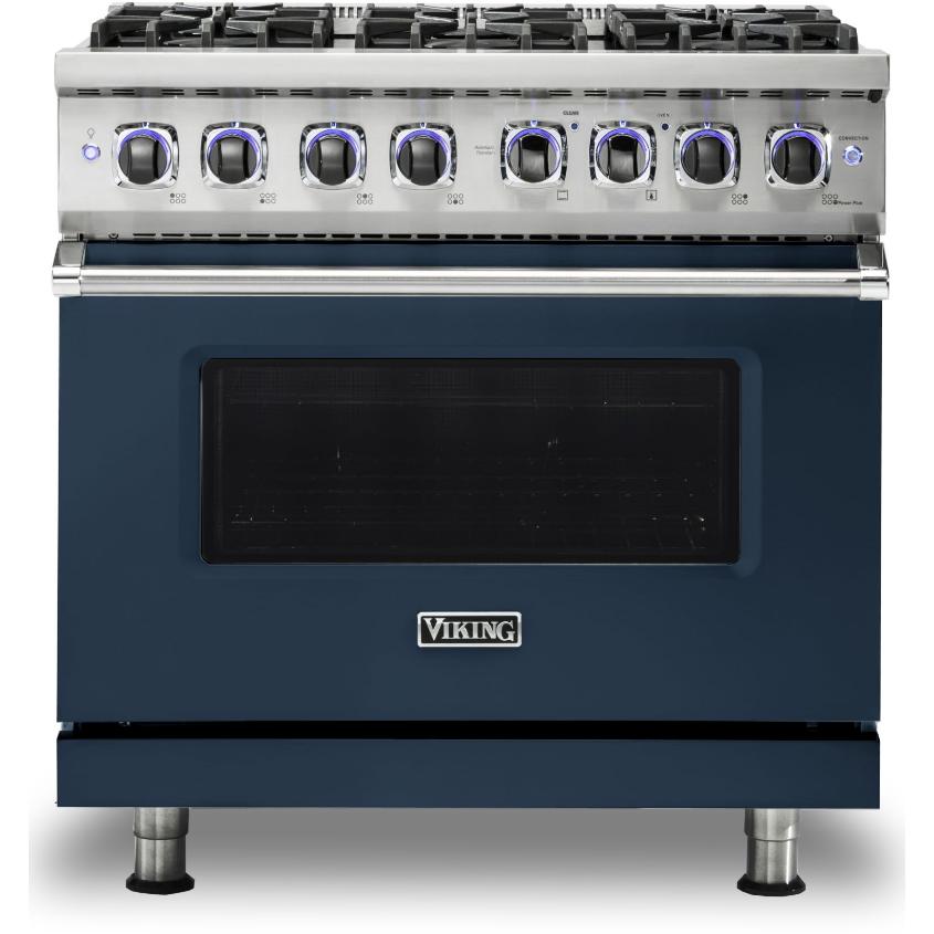Viking 36-inch Freestanding Dual-Fuel Range with Elevation Burners™ CVDR7362-6BSB IMAGE 1