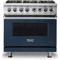 Viking 36-inch Freestanding Dual-Fuel Range with Elevation Burners™ CVDR7362-6BSBLP IMAGE 1