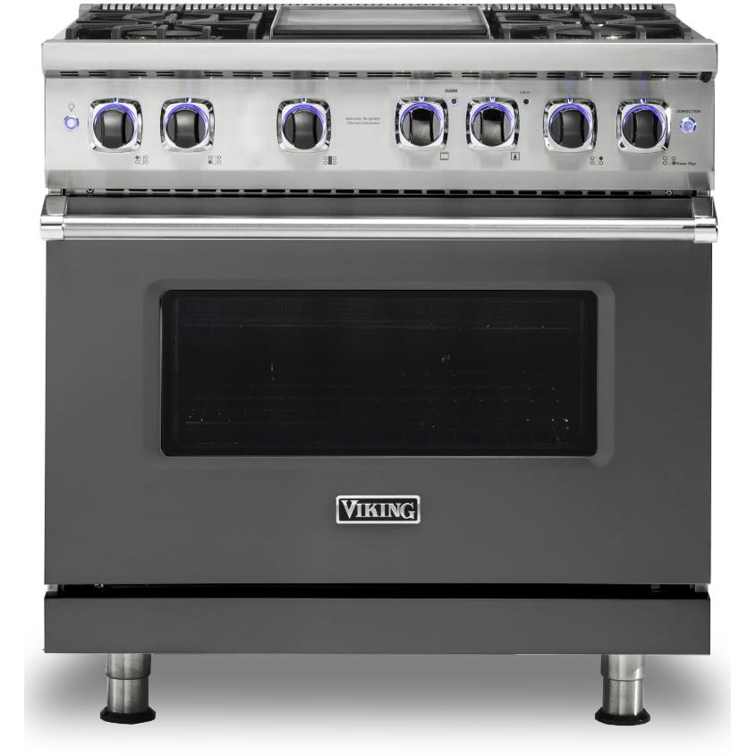 Viking 36-inch Freestanding Dual-Fuel Range with Elevation Burners™ CVDR7362-4GDG IMAGE 1