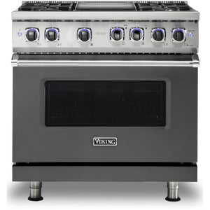 Viking 36-inch Freestanding Dual-Fuel Range with Elevation Burners™ CVDR7362-4GDG IMAGE 1
