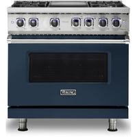 Viking 36-inch Freestanding Dual-Fuel Range with Elevation Burners™ CVDR7362-4GSBLP IMAGE 1