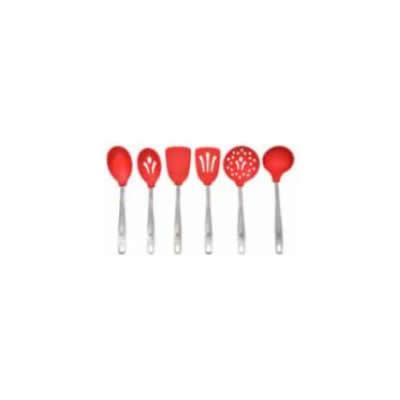 Sara Cucina Silicone Utensil - Red Slotted Spoon SA3312/BR IMAGE 1