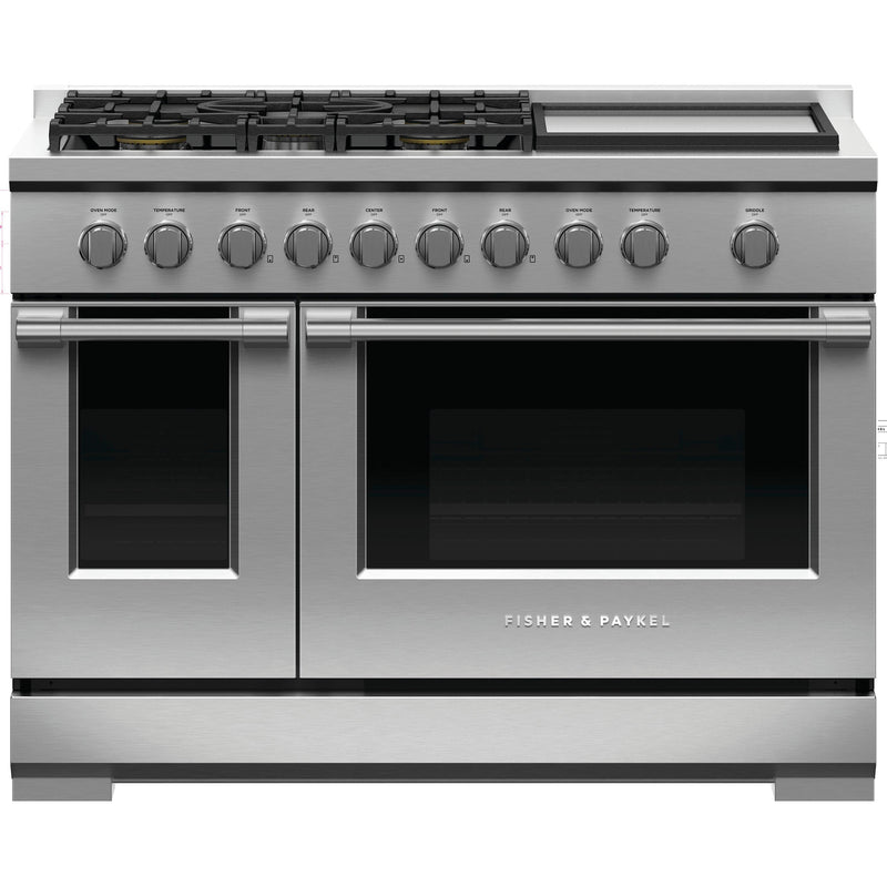Fisher & Paykel 48-inch Freestanding Gas Range with Griddle RGV3-485GD-L IMAGE 1