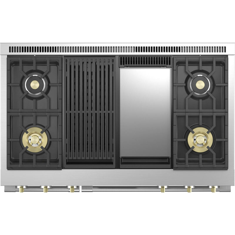Monogram 48-inch Freestanding Dual-Fuel Range with True European Convection Technology ZDP484NGTSS IMAGE 7