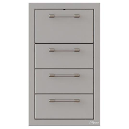 Alfresco Outdoor Kitchen Components Drawer & Door Center AXE-3DRTH-SC IMAGE 1