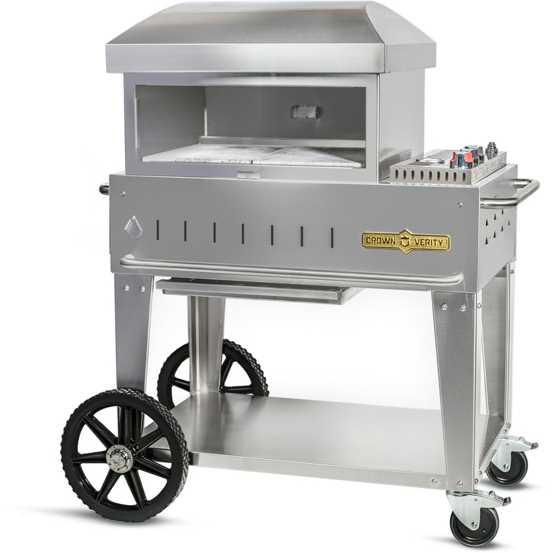 Crown Verity Propane Gas Outdoor Mobile Pizza Oven with 2 Burners CV-PZ-24-MB IMAGE 1