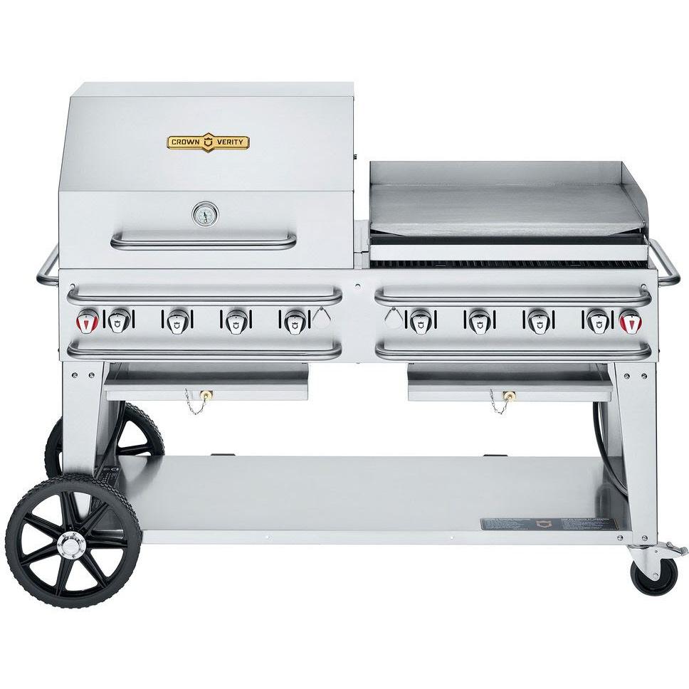 Crown Verity 129,000 BTU Liquid Propane Gas Grill with 8 Burners CV-RCB-60RGP-SI-BULK IMAGE 1