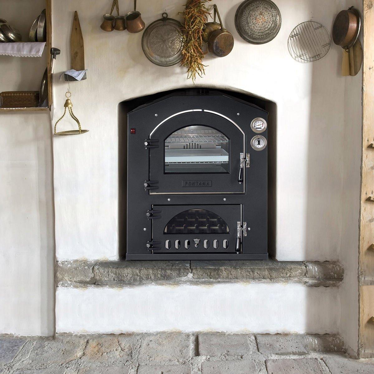 Fontana Forni Inc 100x65V Wood Built-in Outdoor Pizza Oven CA-INC-100x65V IMAGE 2