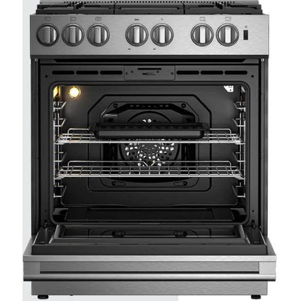 Blomberg 30-inch slide-in Dual Fuel Range with Convection Technology BDF30522CSS IMAGE 2