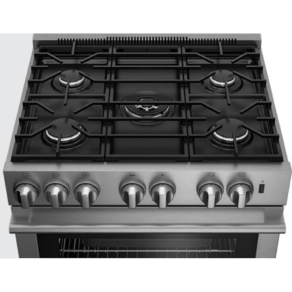 Blomberg 30-inch slide-in Dual Fuel Range with Convection Technology BDF30522CSS IMAGE 3