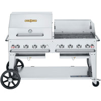 Crown Verity 129,000 BTU Club Series Liquid Propane Gas Grill with Griddle CV-MCB-60-SI-BULK-RWP IMAGE 1