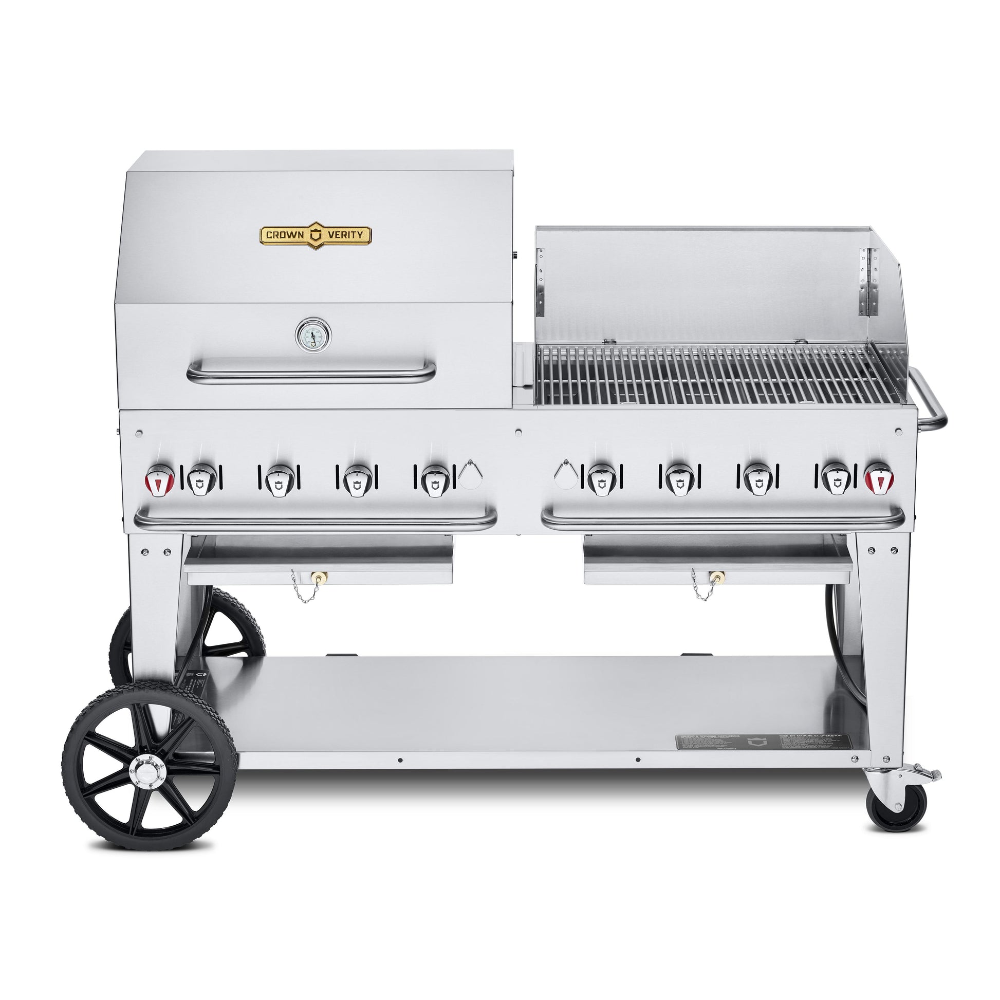 Crown Verity 129,000 BTU Club Series Natural Gas Grill with Griddle CV-MCB-60RWP-NG IMAGE 1
