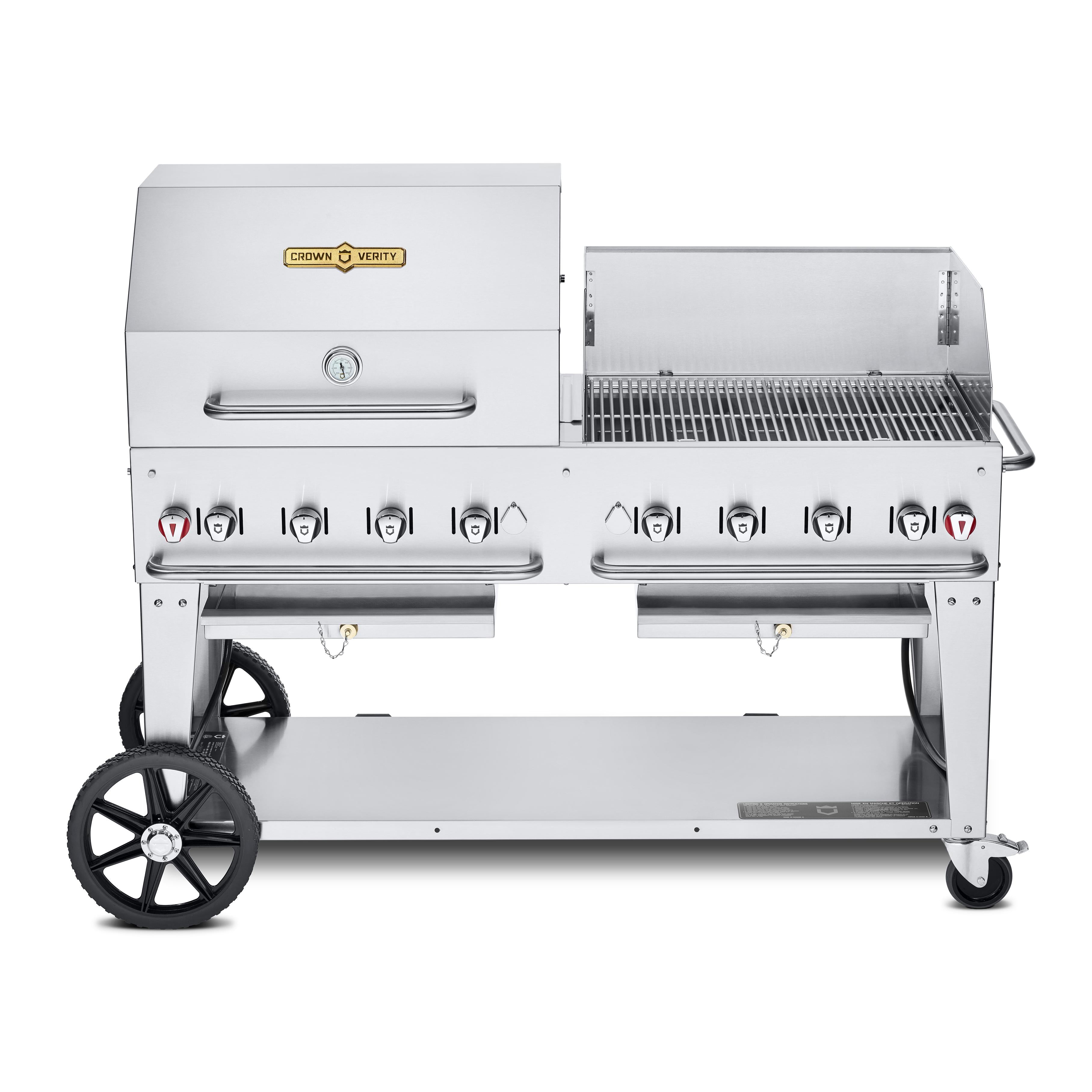 Crown Verity 129,000 BTU Club Series Natural Gas Grill with Griddle CV-MCB-60RWP-NG IMAGE 1