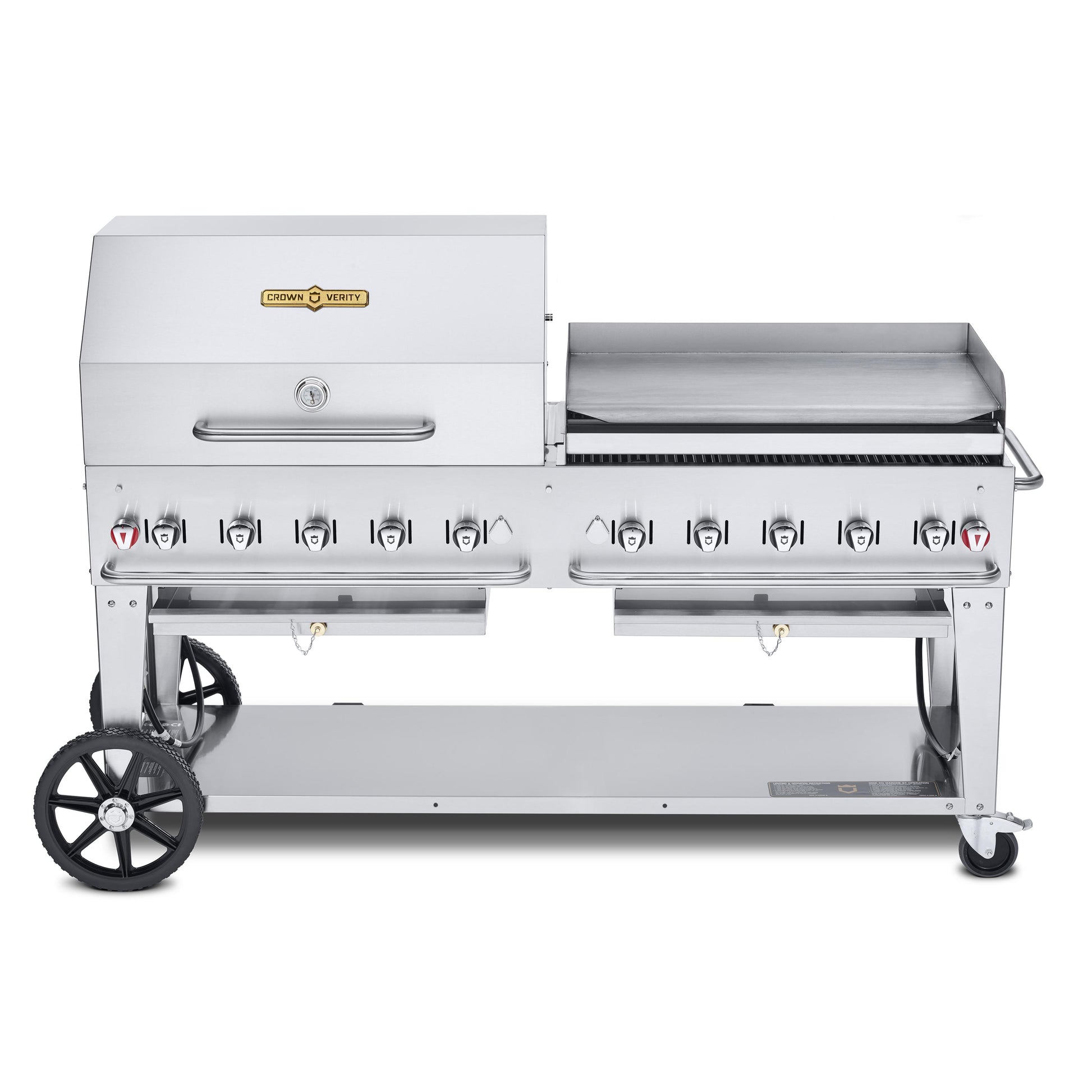 Crown Verity 159,000 BTU Club Series Natural Gas Grill with Griddle CV-MCB-72RGP-NG IMAGE 1