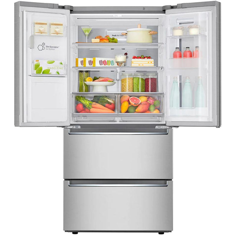 LG 33-inch, 18.4 cu.ft. Counter-Depth French 4-Door Refrigerator with SpacePlus™ Ice System LRMVC1803S IMAGE 4