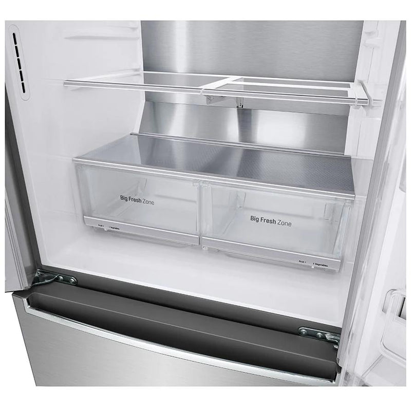 LG 33-inch, 18.4 cu.ft. Counter-Depth French 4-Door Refrigerator with SpacePlus™ Ice System LRMVC1803S IMAGE 6