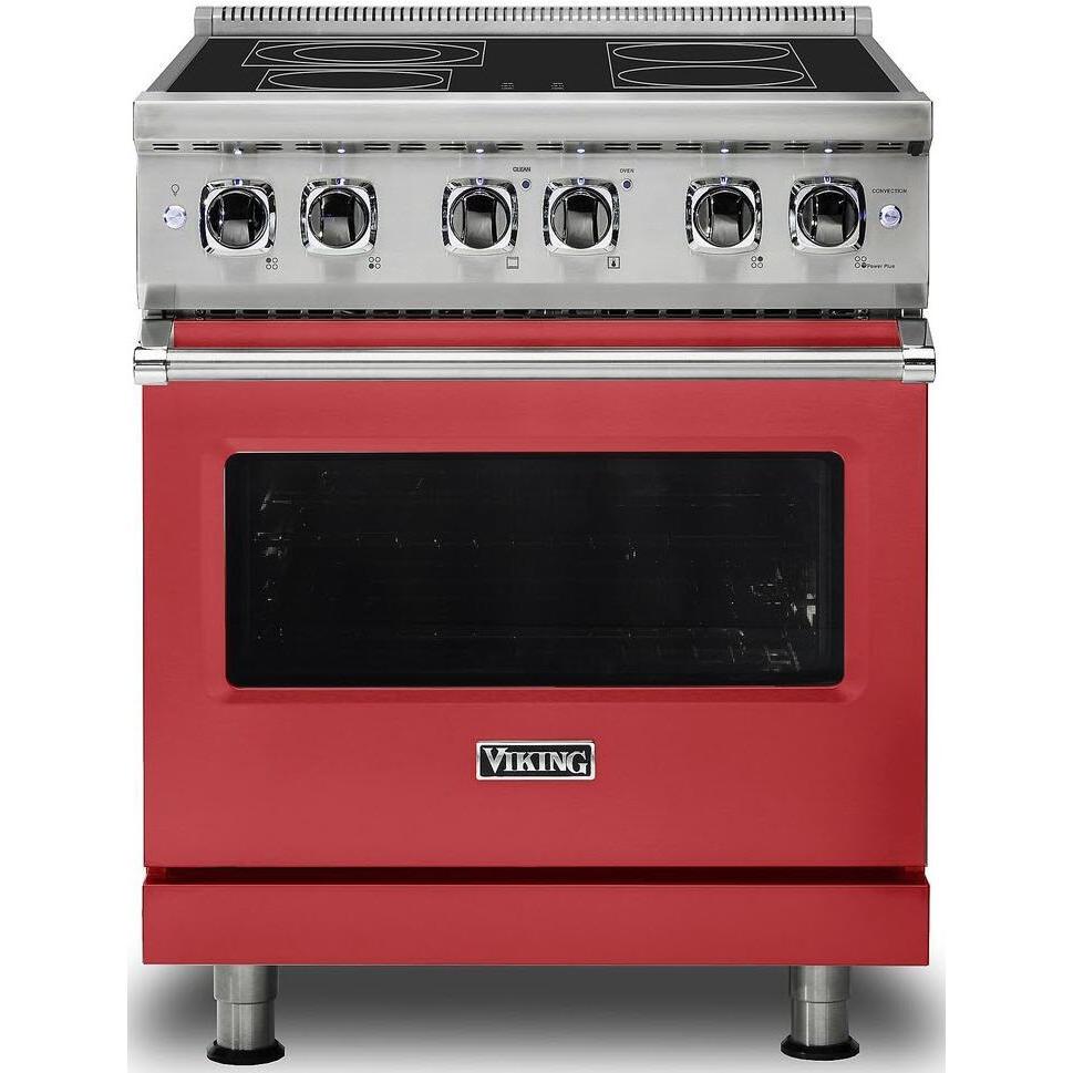 Viking 30-inch Freestanding Electric Range with SoftLit™ LED Lights VER5301-4BSM IMAGE 1