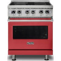 Viking 30-inch Freestanding Electric Range with SoftLit™ LED Lights VER5301-4BSM IMAGE 1