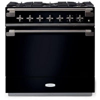 AGA 36-inch Freestanding Dual Fuel Range with True European Convection AEL361DFBLK IMAGE 1