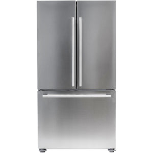 Blomberg 36-inch, 19.86 cu.ft. Counter-Depth French 3-Door Refrigerator with Water Dispenser BRFD2230XSS IMAGE 1