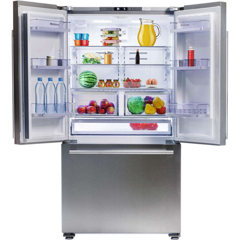 Blomberg 36-inch, 19.86 cu.ft. Counter-Depth French 3-Door Refrigerator with Water Dispenser BRFD2230XSS IMAGE 2