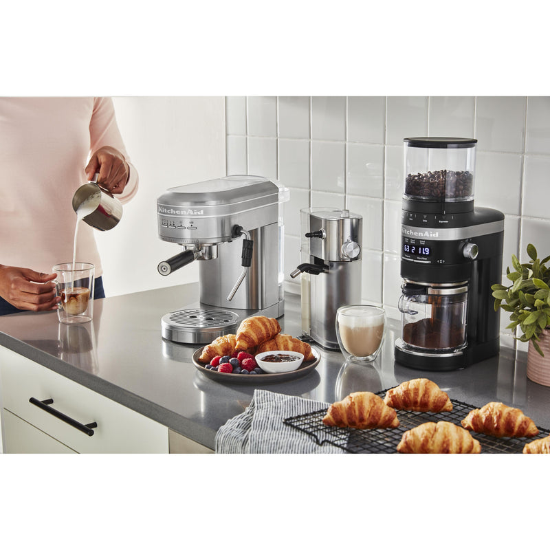 KitchenAid Metal Semi-Automatic Espresso Machine & Automatic Milk Frother Attachment KES6504SX IMAGE 3