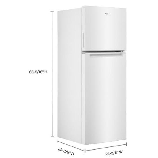 Whirlpool 24-inch, 12.9 cu.ft. Freestanding Top Freezer Refrigerator WRT313CZLW IMAGE 6