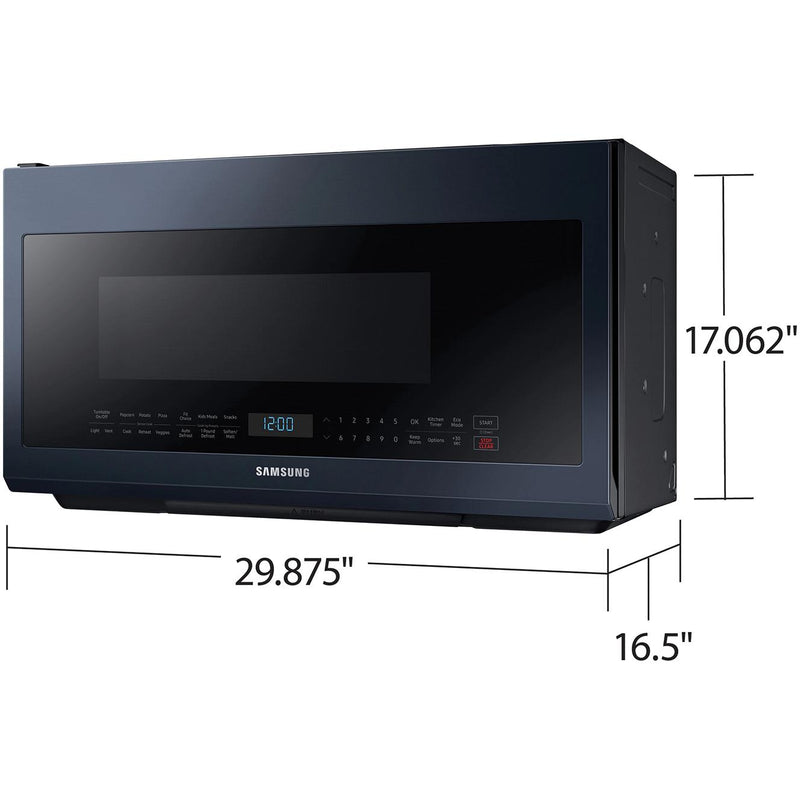Samsung 30-inch, 1.2 cu.ft. Over-the-Range Microwave Oven with Sensor Cook ME21A706BQN/AC IMAGE 10