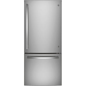 GE 30-inch, 21 cu.ft. Freestanding Bottom Freezer Refrigerator with Interior Ice Maker GDE21EYKFS IMAGE 1