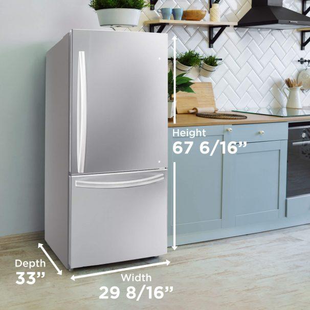Danby 30-inch, 18.7 cu.ft. Freestanding Bottom Freezer Refrigerator with LED Lighting DBM187E1SSDB IMAGE 15