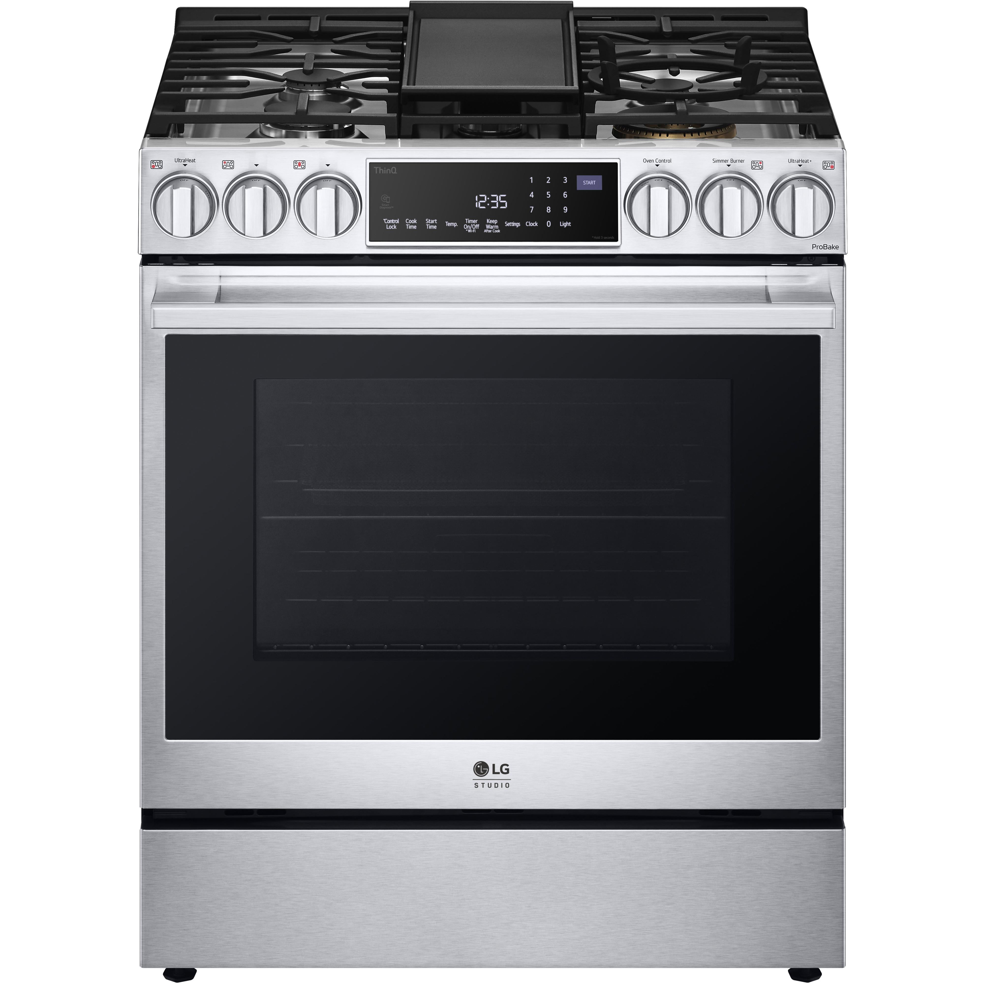 LG 30-inch Slide-in Gas Range with Convection Technology LSGS6338F IMAGE 1