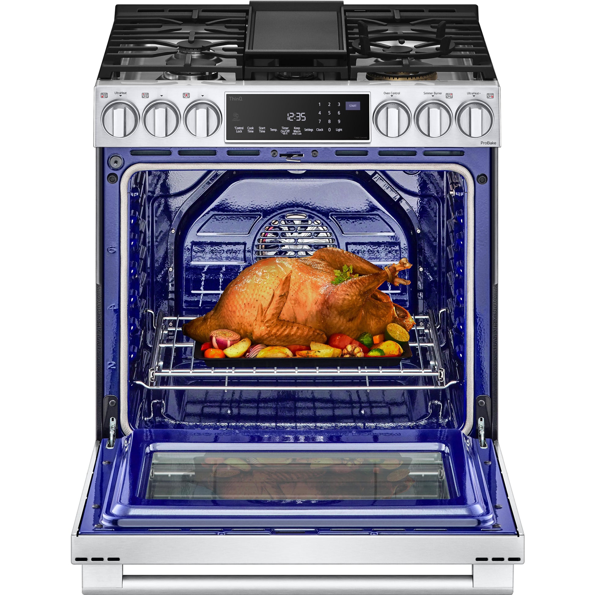 LG 30-inch Slide-in Gas Range with Convection Technology LSGS6338F IMAGE 3