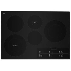 KitchenAid 30-inch Built-In Electric Cooktop with Even-Heat™ Technology KCES950KBL IMAGE 1