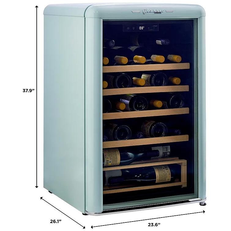 Unique Appliances 28-Bottle Classic Retro Wine Cooler with Single Zone UGP-125CR WF T IMAGE 9