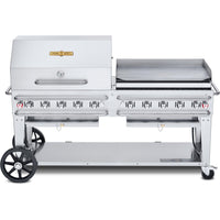 Crown Verity 72-inch Gas Grill with Griddle and Roll Dome CV-RCB-72RGP-SI50/100 IMAGE 1