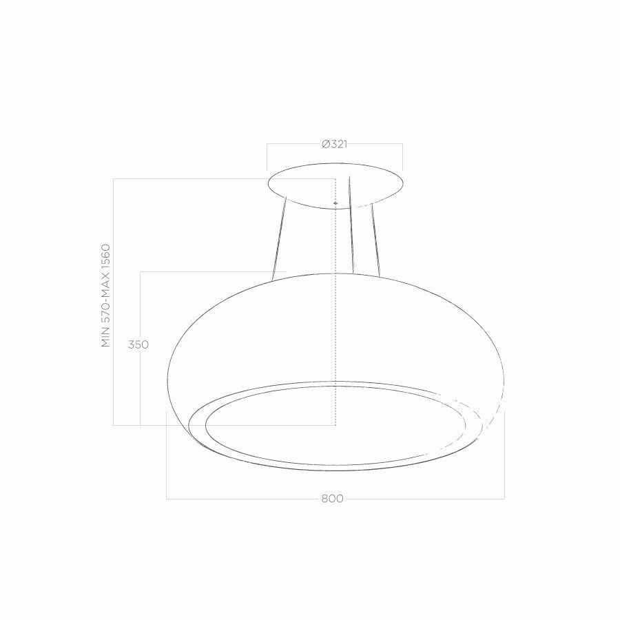 Elica 31-inch Iconic Seashell Series Island Hood ESS432SS IMAGE 3