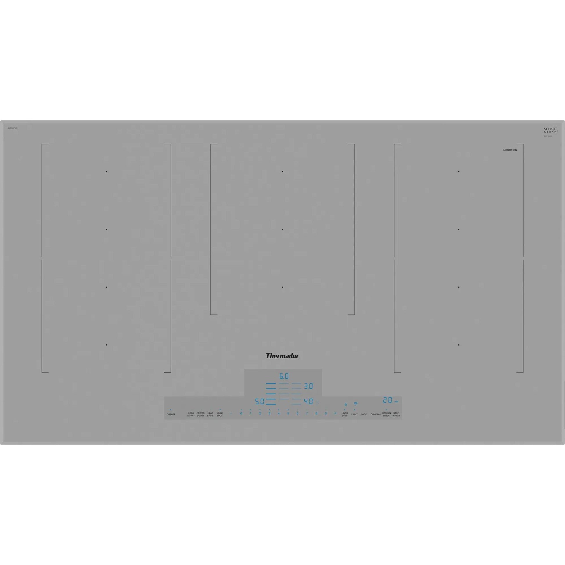 Thermador 36-inch Built-in Induction Cooktop CIT367YG IMAGE 1