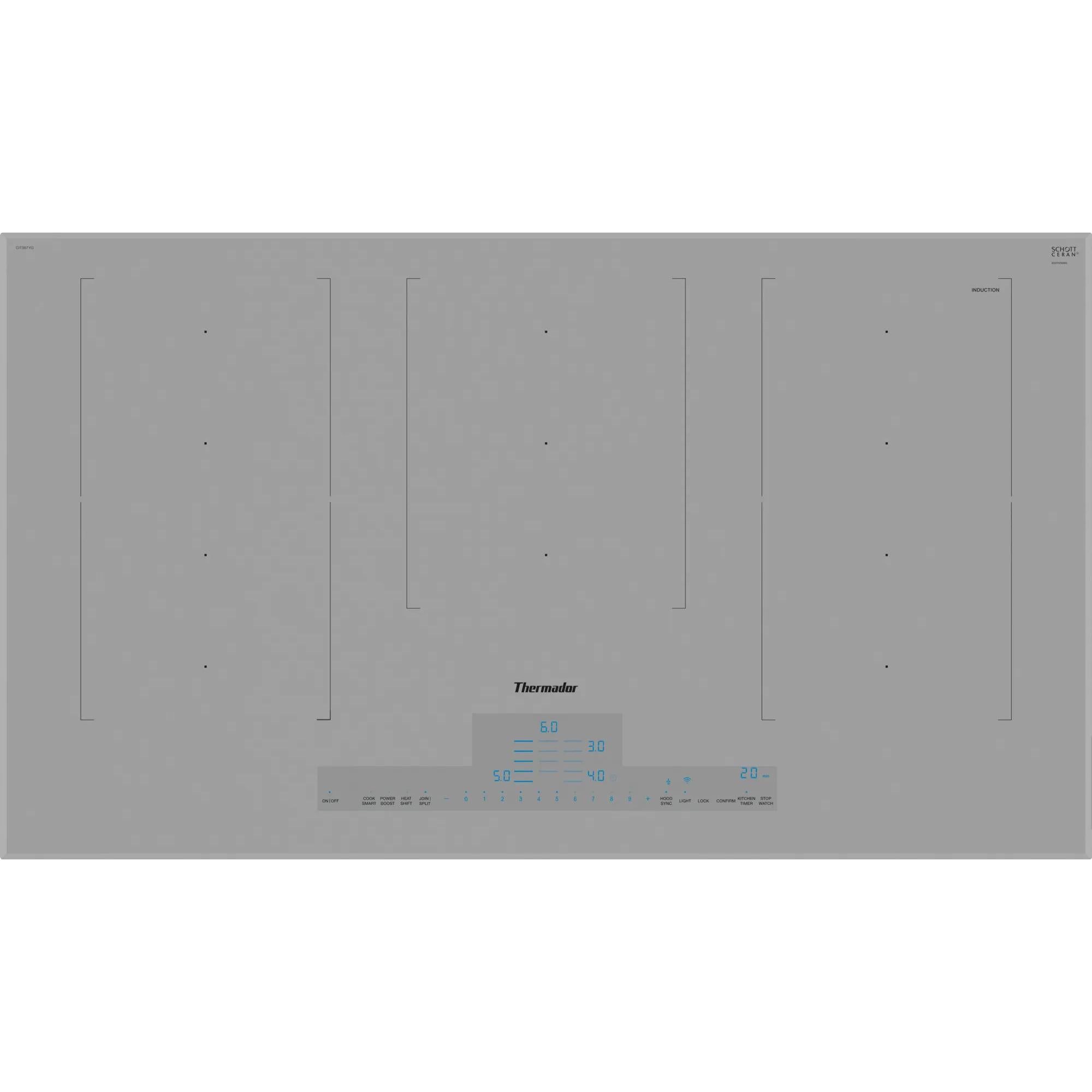 Thermador 36-inch Built-in Induction Cooktop CIT367YG IMAGE 1