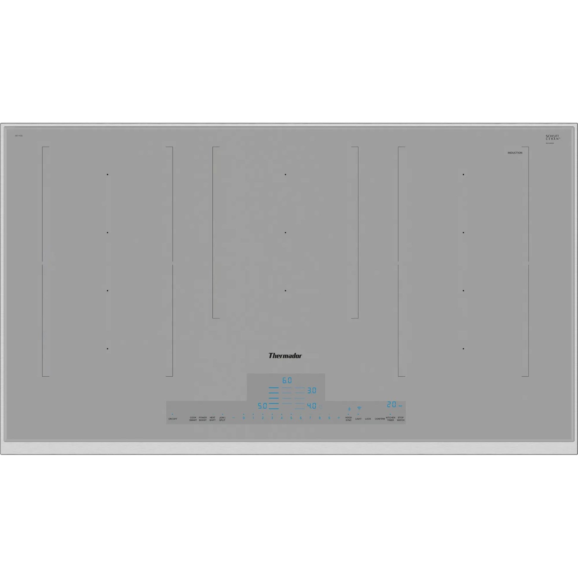Thermador 36-inch Induction Cooktop with frame CIT367YGS IMAGE 1