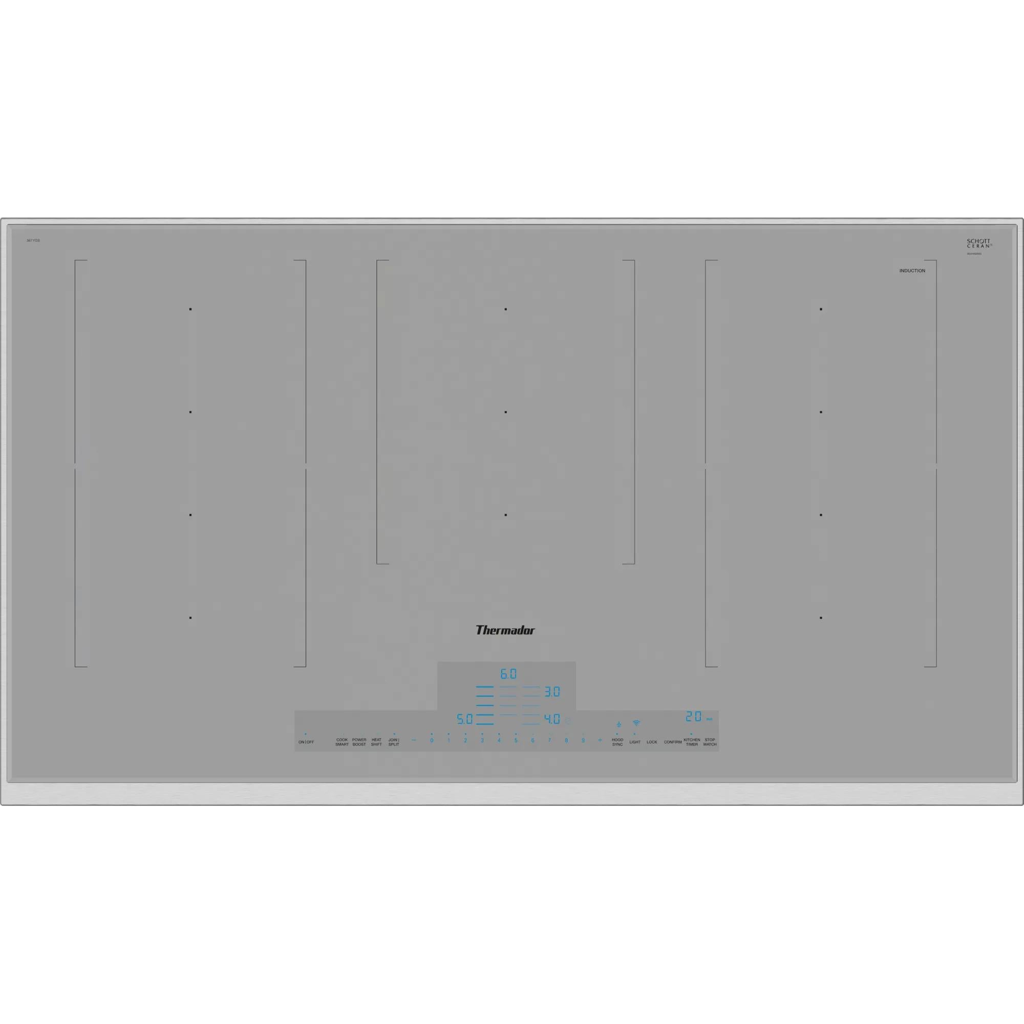 Thermador 36-inch Induction Cooktop with frame CIT367YGS IMAGE 1