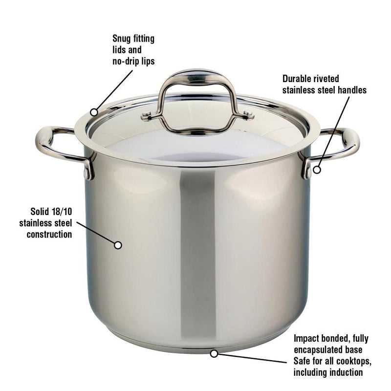 Meyer Accolade Stainless Steel 9L Stock Pot with cover 2201-24-09 IMAGE 6