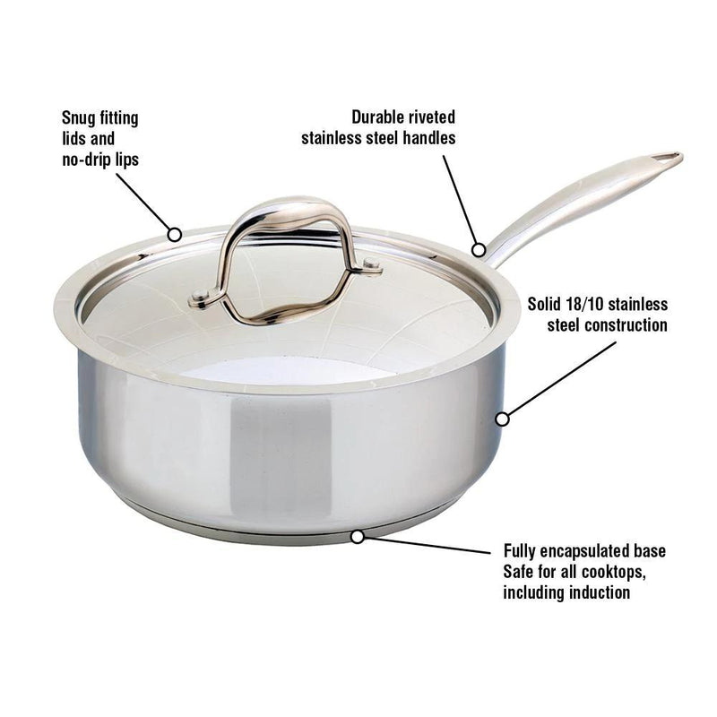 Meyer Accolade Stainless Steel 3L Saute Pan with cover 2208-22-03 IMAGE 3