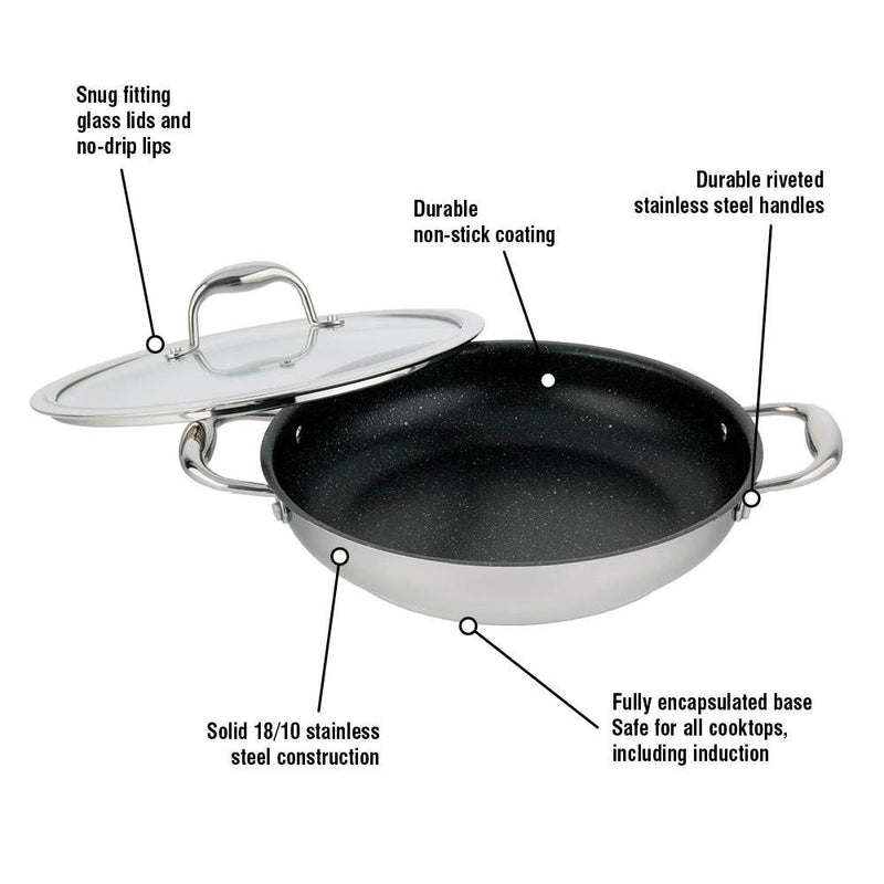 Meyer Accolade Stainless Steel 28cm/11" Everyday Pan Non Stick Skillet with cover 2212-28-00 IMAGE 5