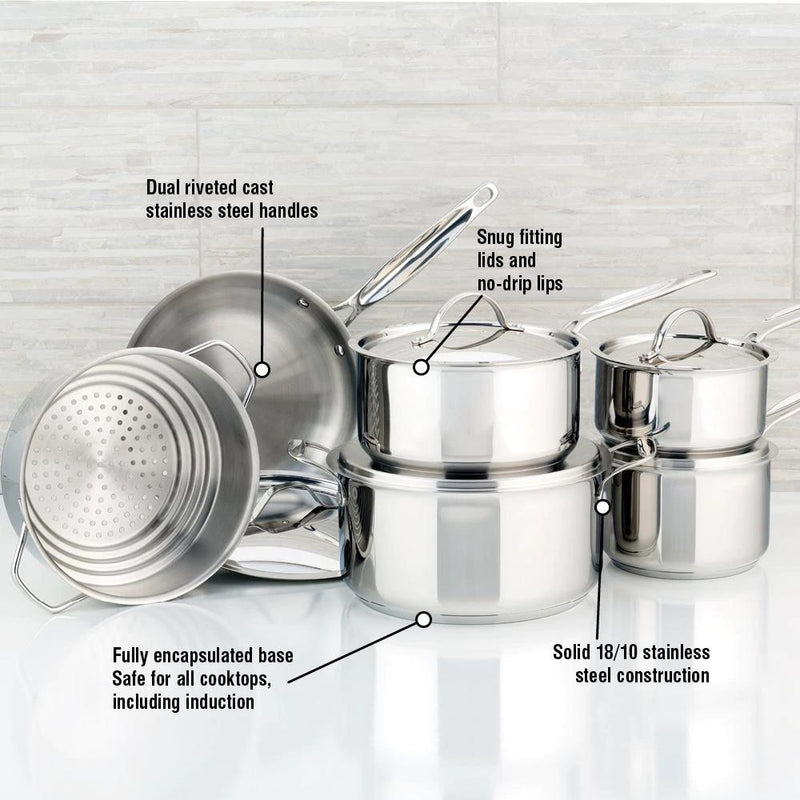 Meyer Confederation Stainless Steel Cookware Set, 11-Piece 2401-11-00 IMAGE 2