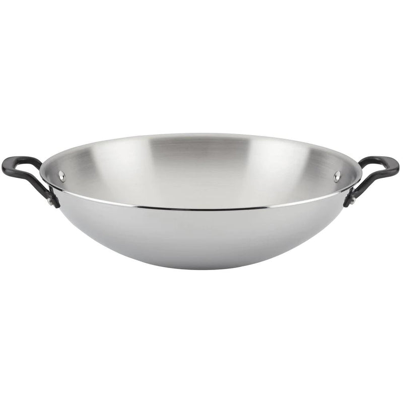 KitchenAid 5-Ply Clad Stainless Steel Wok, 15-Inch 30008 IMAGE 1