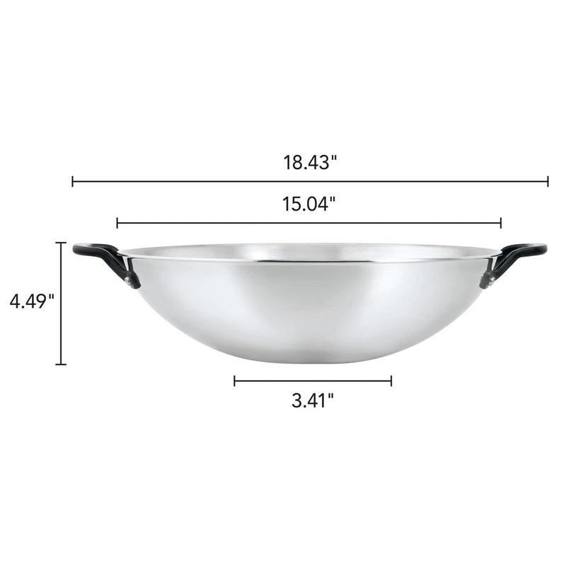KitchenAid 5-Ply Clad Stainless Steel Wok, 15-Inch 30008 IMAGE 5