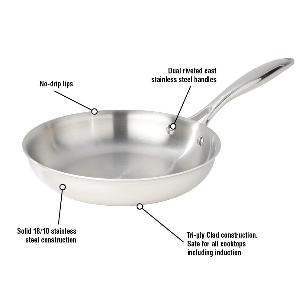 Meyer SuperSteel Tri-Ply Clad Stainless Steel 24cm/9.5" Fry Pan 3514-24-00 IMAGE 3