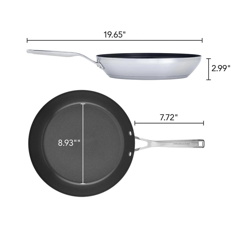 KitchenAid 3-Ply Base Stainless Steel Nonstick Frying Pan (12-Inch) 71010 IMAGE 2